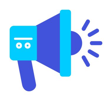 megafon simgesi vektörü web ve mobil tasarımınız için beyaz arkaplanda izole edilmiş, megafon logosu konsepti 