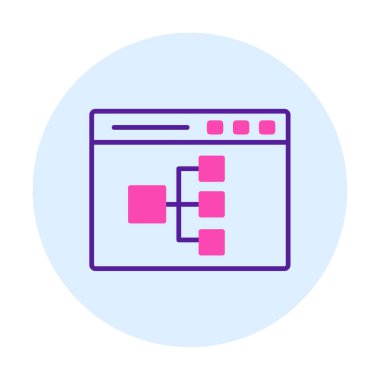 Çevrimiçi Akış Çizelgesi modern simgesinin vektör illüstrasyonu                  