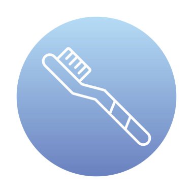 Basit diş fırçası ikonu vektör illüstrasyon tasarımı 