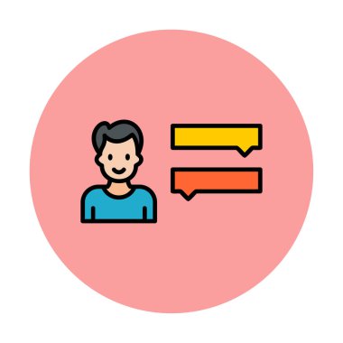 Röportaj simgesi çizimi