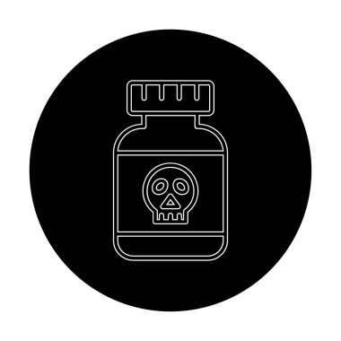 Zehir. Web simgesi basit illüstrasyon 