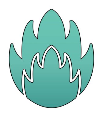 düz ateş simgesi vektör illüstrasyon tasarımı