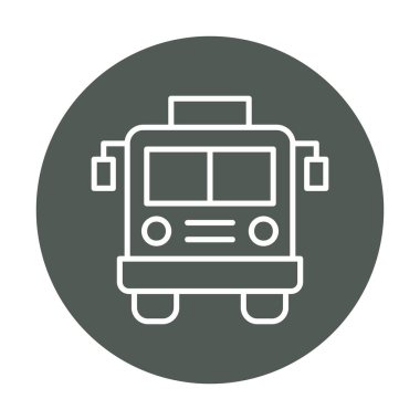 bus simgesi, vektör illüstrasyonu