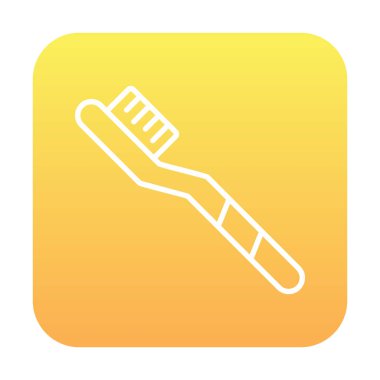 Basit diş fırçası ikonu vektör illüstrasyon tasarımı 