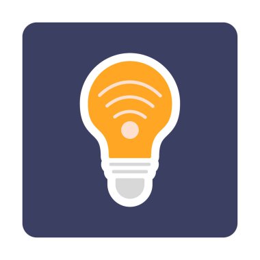 Ampul Ağı simgesi basit bir çizim. Akıllı Ampul                                                     