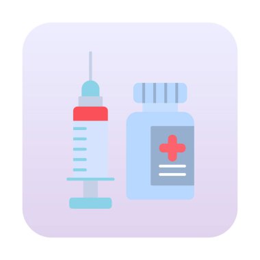 Aşılama web simgesi, vektör illüstrasyonu