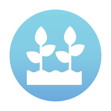 Büyüyen Bitkiler web simgesi, vektör illüstrasyonu 