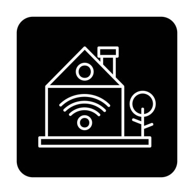 akıllı ev renkli vektör simgesi