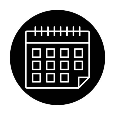 Takvim simgesi, vektör çizimi