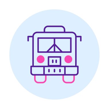 Toplu Taşımacılık web simgesi, vektör illüstrasyonu