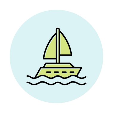 Yat simgesi vektör illüstrasyonu