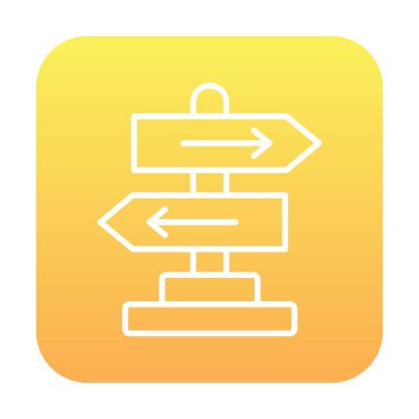 Yön düz simge, vektör illüstrasyonu