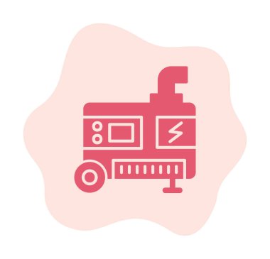 Elektrik Üretici simgesinin vektör çizimi                                        