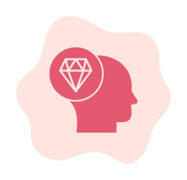 Elmas simgesi, vektör illüstrasyonu basit tasarım