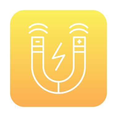 Manyetik alan simgesi, vektör illüstrasyonu