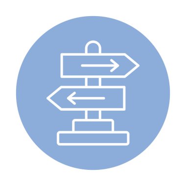 Yön düz simge, vektör illüstrasyonu