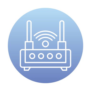  Wi-fi yönlendirici vektör illüstrasyonu