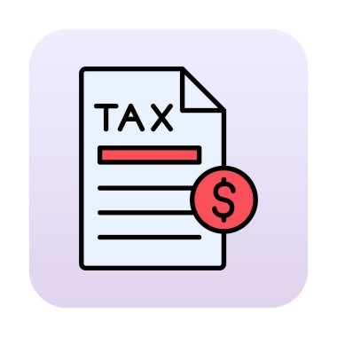 Vergi Ödeme simgesinin vektör çizimi