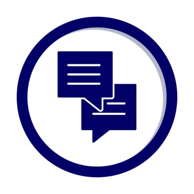 Sohbet ileti simgesi, vektör illüstrasyonu 