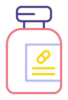 ilaç şişesi simgesi, vektör illüstrasyonu