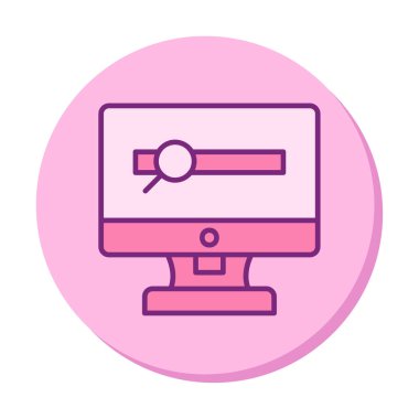 Büyüteç simgesi, düz stil ekran