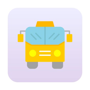 bus simgesi, vektör illüstrasyonu