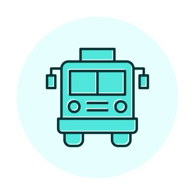 bus simgesi, vektör illüstrasyonu