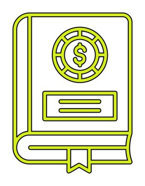 Basit Finansal Kitap simgesi, vektör illüstrasyonu