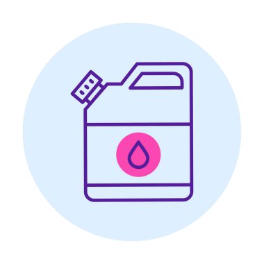 Yağ tenekesi simgesi. Web tasarımı için basit yakıt vektör simgesi çizimi                                