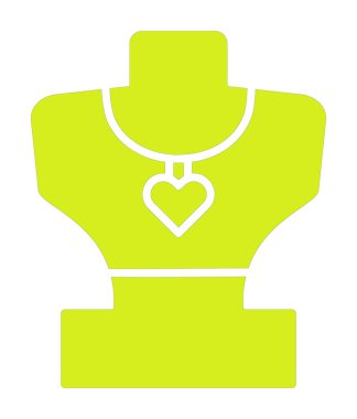 Kolye düz simgesi, vektör çizim                  