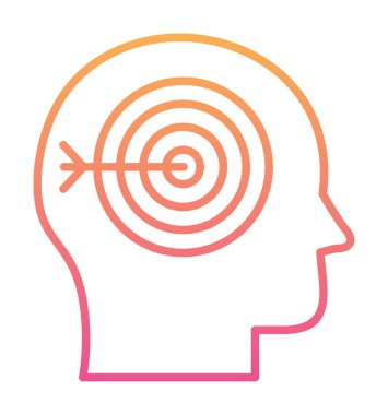 baş hedef simgesi, vektör illüstrasyonu 