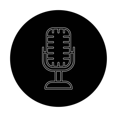 mikrofon web simge vektör çizim 