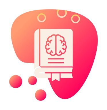 Nöroloji Kitabı web simgesi vektör illüstrasyonu