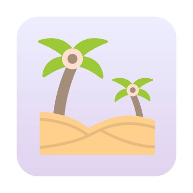 plaj simgesi vektörü beyaz arkaplanda izole edildi