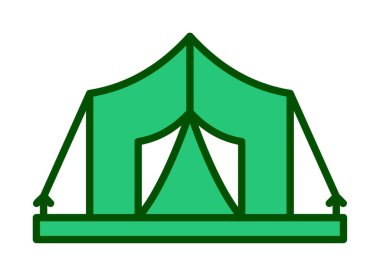 çadır simgesi, vektör çizimi  