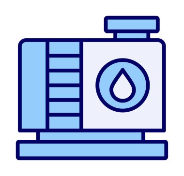 Fabrika tankı simgesi, vektör illüstrasyonu