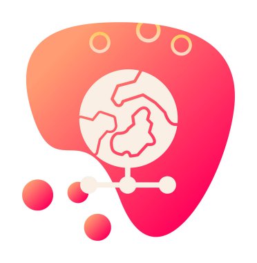 Dünya Izgara ikonu vektör çizimi  