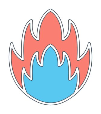 düz ateş simgesi vektör illüstrasyon tasarımı