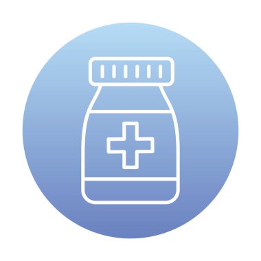 Düz tarzda ilaç şişesi simgesi 