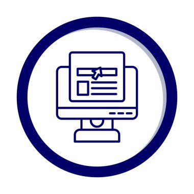 çevrimiçi haber simgesi vektör illüstrasyonu               