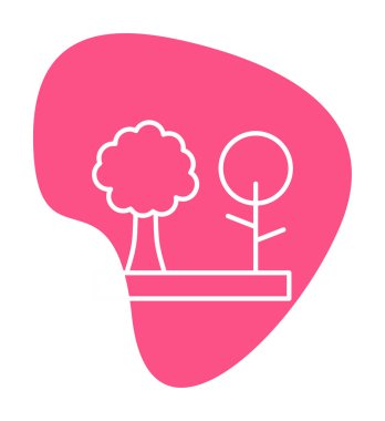 Kişisel ve ticari kullanım için ağaç simgesi vektör illüstrasyonu.