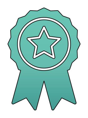 düz rozet vektör düz çizgi simgesi