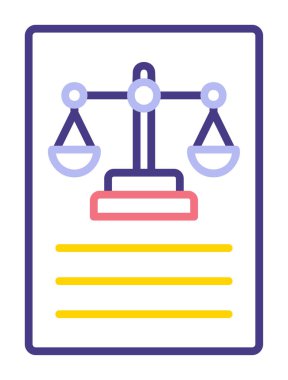 Basit yasalar simgesi vektör illüstrasyonu