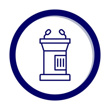 hoparlör kürsü simgesi vektör illüstrasyonu                         