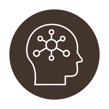 Psikoloji işaret tasarımlı beyin simgesi