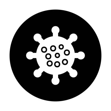 Corona virüs simgesi, covid-19 salgın hastalık sembolü, çizgi biçimi vektör simgesi