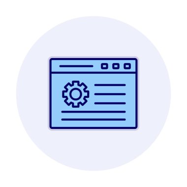 Ağ ayarı. Web simgesi basit illüstrasyon 