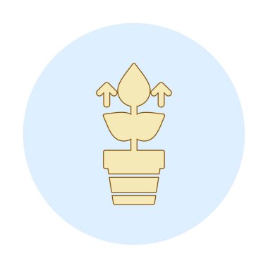 Bitki büyüme ikonu vektör illüstrasyonu