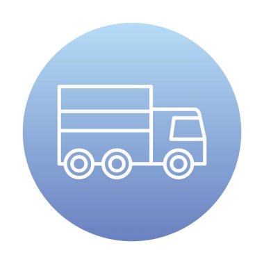 kamyon simgesi, vektör illüstrasyonu