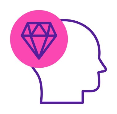 Elmas simgesi, vektör illüstrasyonu basit tasarım